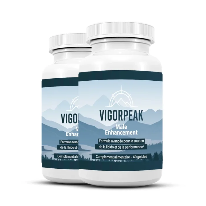 Vigor Peak male energy and vitality capsule bottles